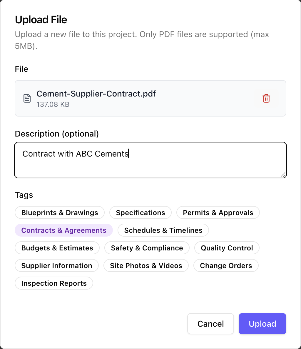 Organize files with tags and categories Tag and organize project files