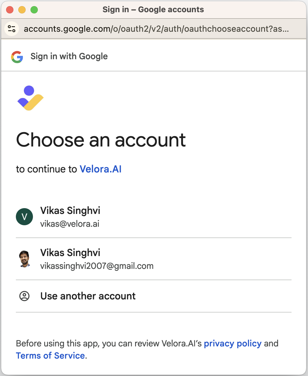 Secure login for Voice AI Construction Assistant App Google Authentication for Construction AI Platform